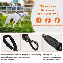 Dog Lead 1.2m/1.5m/2m/3m/5m/10m/20m/30m with Padded Heavy Duty Dog Lead, Suitable for Training and Walking Small Medium and Dogs Lockable Carabine