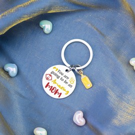 New Mom Gift for Women Amazing Mommy To Be Inspirational Pregnancy Gifts for Expecting Mom Best Birthday Gifts for Mom To Be-You Are Going To Be An Amazing Mom Keychain