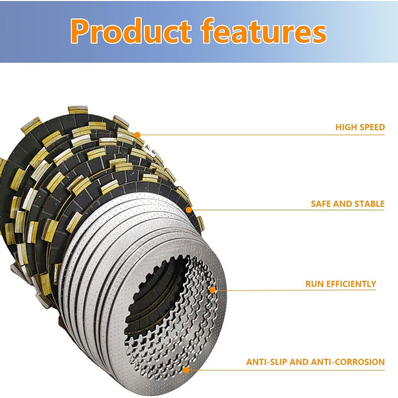 Boulevard Extra Plate Friction Steel Clutch Kit & Gasket &