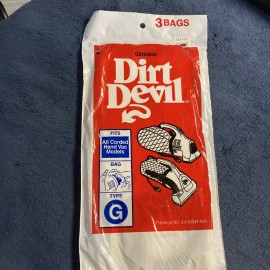 For Dirt Devil Genuine New Dirt Devil Type G Handheld Vacuum Bags 3 Pack
