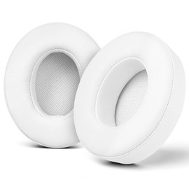Toyoso Replacement Ear Pads for Beats Studio 2/3 Wired/Wireless Headphones, Ear Pads for B0501 / B0500, Beat Studio Earpads with Noise Cancelling Foam, Soft Protein Leather (White)