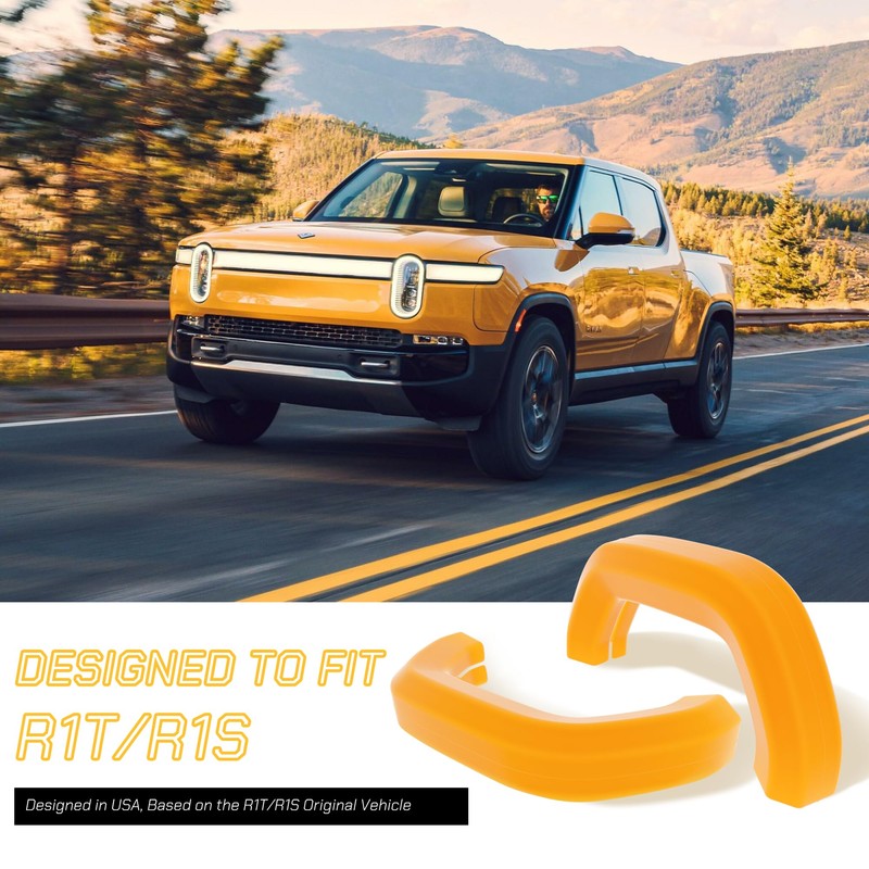 SNOQUEEN 2 Pack Tow Hook Covers Compatible with Rivian R1T/R1S