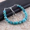 Natural Turquoise Gemstone Beads Bolo Bracelet, Adjustable Slider Chain, Energy