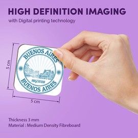 1 x Square MDF Fridge Magnet - Buenos Aires Argentina Travel 4390