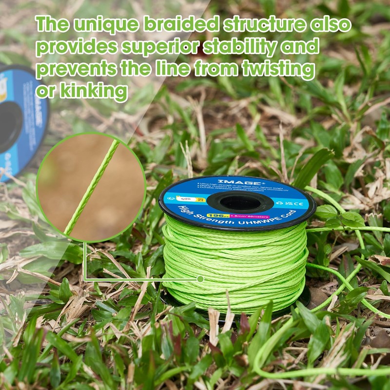 IMAGE Ultra - Strong 100% UHMWPE Braided Cord (1.8mm, 660LB)