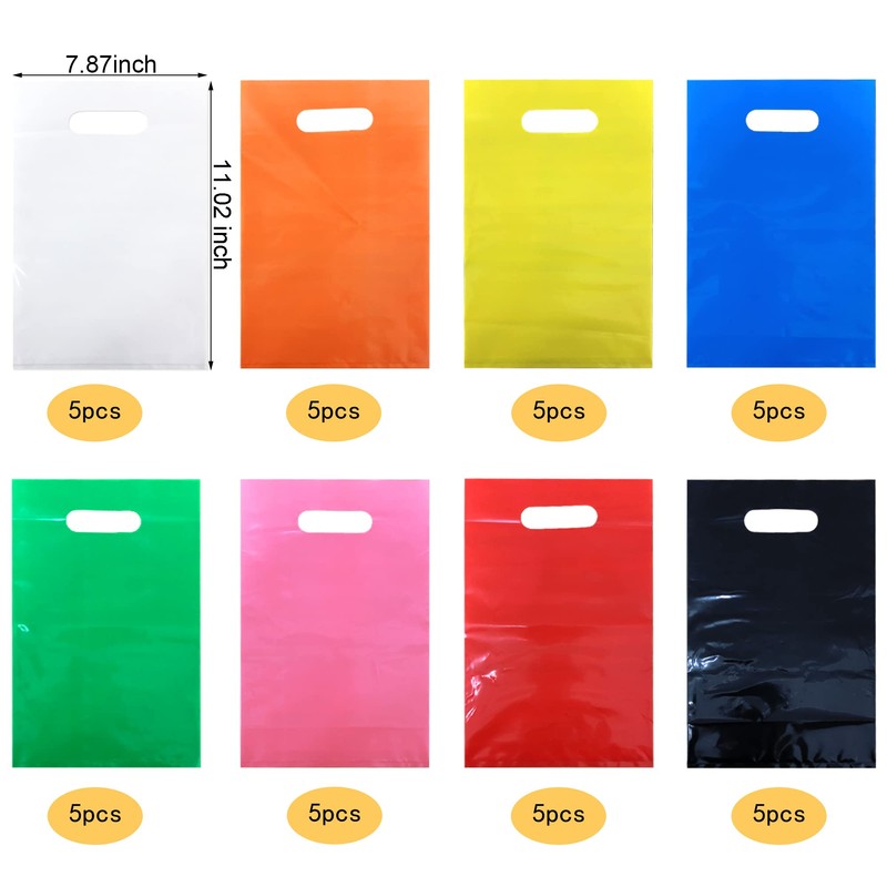 TOSPARTY Plastic Gift Bags Candy Bags are Sturdy Party Assorted