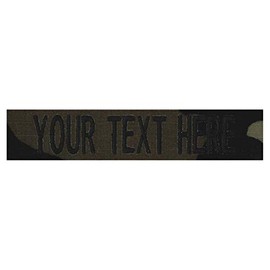 Custom 3 Inch Uniform Name Tapes, Over 50 Fabrics. Woodland Camo Fabric, 3 Inch Hook Fastener (Uniform Ready Fastener)