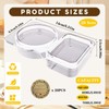 20PCS Reusable Snack Container,Double Compartment Snack Pots with Lids Thickened