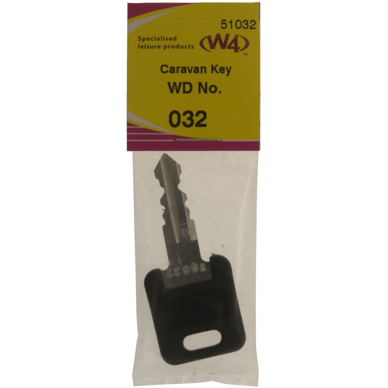 W4 WD Replacement Caravan Key No032 - Black