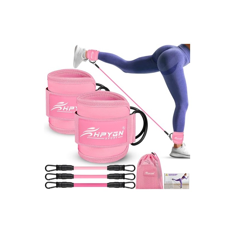 HPYGN Ankle Resistance Bands, Ankle Bands for Training with Cuffs,