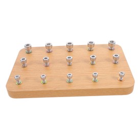 WRITWAA Hand Rehabilitation Training Device Wooden Screw Board for Hand Eye Coordination Finger Exercise and Motor Training for Occupational Therapy Rehabilitation Centre and Hospital 9.45 x 6.10 x