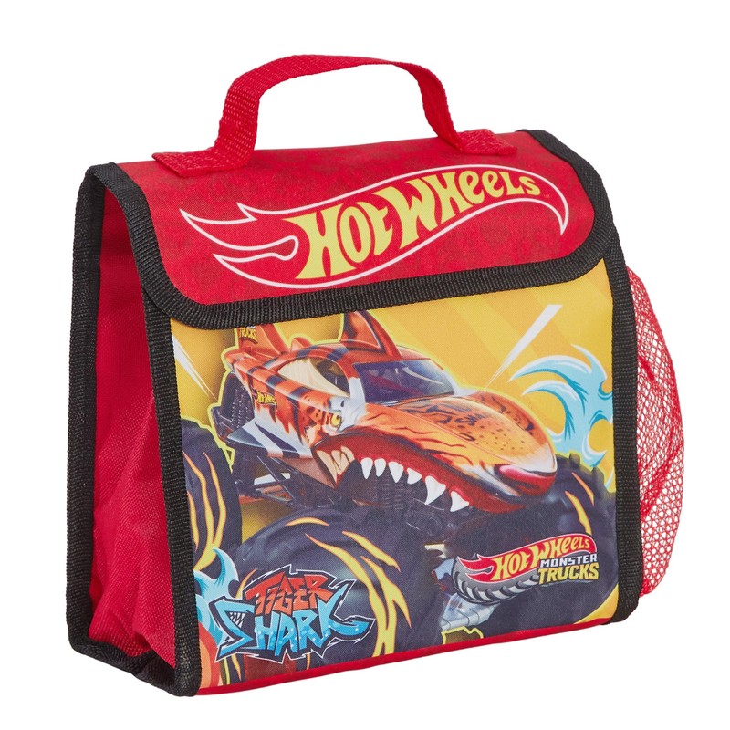 Hot Wheels Monster Trucks Backpack + Lunch Bag + Pencil
