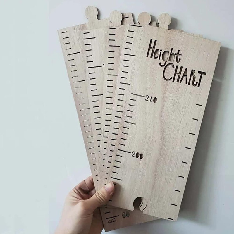 Ling-Luo 1 Set Height Ruler Wooden Ruler,Height Chart, Wooden Growth