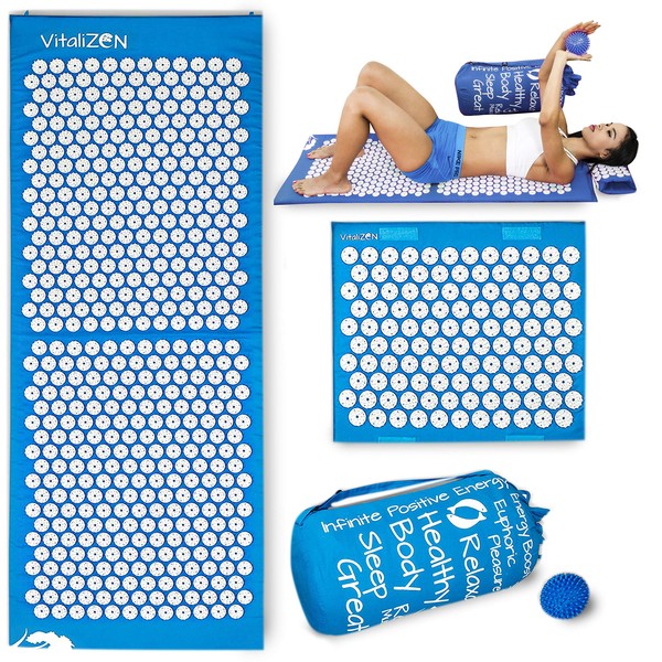 VitaliZEN Premium Extra Long Acupressure Mat. for Pain Relief Support,