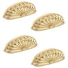 SYZOW Pack of 4 Gold Drawer Handles, Shell Handles, Gold
