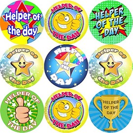 144 Helper of the Day 30mm School Reward Stickers for Teachers and Parents