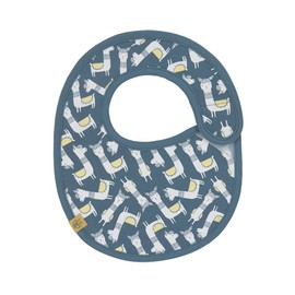 LÄSSIG Baby Bib Waterproof Velcro Cotton / Baby Bib Small, Glama Lama
