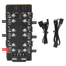 6 Way Splitter Hub 4PIN PWM Speed Regulation 3PIN ARGB Light Control Expansion BoardIDE Interface