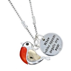 Equilibrium Robins Appear Cute Two Tone Necklace 334744