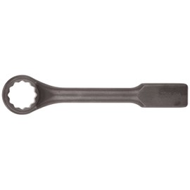 Martin 8810 Forged Alloy Steel 1-5/8" Opening 45 Degree Offset Striking Face Box Wrench, 12 Points, 12" Overall Length, Industrial Black Finish