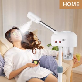 SKing 2 IN 1 Facial Steamer w/ 3X LED Magnifying Lamp UV Ozone LCD Salon Spa Skin Care