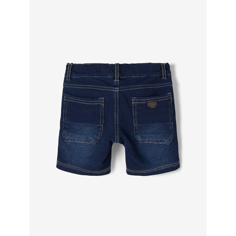 NAME IT Boys' Denim Long Shorts with Pockets, Dark denim