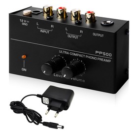 WIYETY Phono Preamp Turntable PP500 Phono Preamp, Electronic Audio Stereo Phonograph Preamp with RCA Input & Output