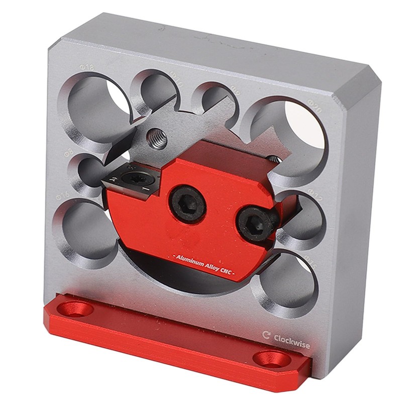 8 Holes Lathe Turning Tool Wood Dowel Plate Adjustable Carbide