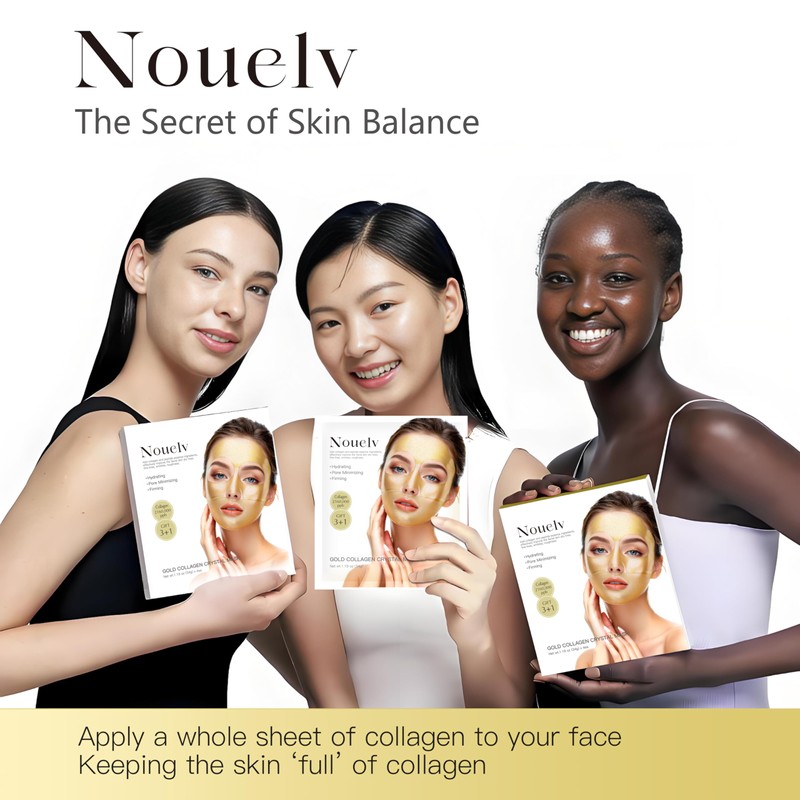 24K Gold Bio Collagen Face Mask, Hydrating Bio Collagen Mask