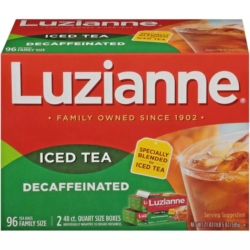 LUZIANNE DECAFFEINATED FAMILY SIZE ICED TEA BAGS (96 ct., QUART