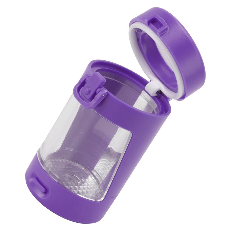 Glow Storage Jar with Grinder LED Waterproof Transparent Glass Seal