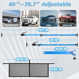 Cargo Bar Adjustable, Non-Slip Truck Bed Divider, for Pickup Truck Bed,Cargo Bars for SUVs, Trailers, Vans, Expands from 40 to 78.7 inch with 200 LB Bearing Capacity 1PC