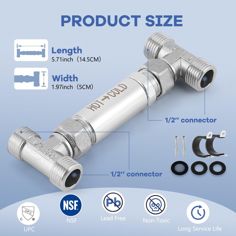 Crispaire Crispaire 304 Stainless Steel Bypass Valve for Instant Hot