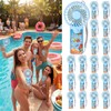 Tuanse 24 Pcs Pool Party Fans Bulk Mini Portable Handheld