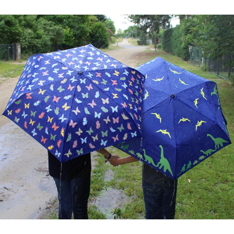 iX-Brella Mini Children's Umbrella, Safety Reflex, Extra Light, butterflies