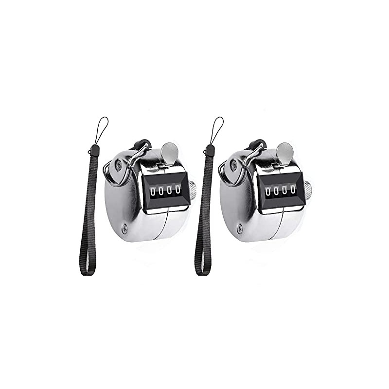 ZRAMO Metal Hand 4-Digit Tally Clicker Counter, Palm Clicker Digital
