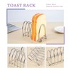 Zicojia Toast Bread Rack Holder 6 Stainless Steel Toast Rack