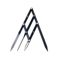 Gobesty Tattoo Eyebrow Ruler, Eyebrow Ruler with Golden Ratio Stainless Steel Brake Caliper Eyebrow Design Eye Brow Measurement Tool Semi Permanent Make Up Accessories Made of Magnesium