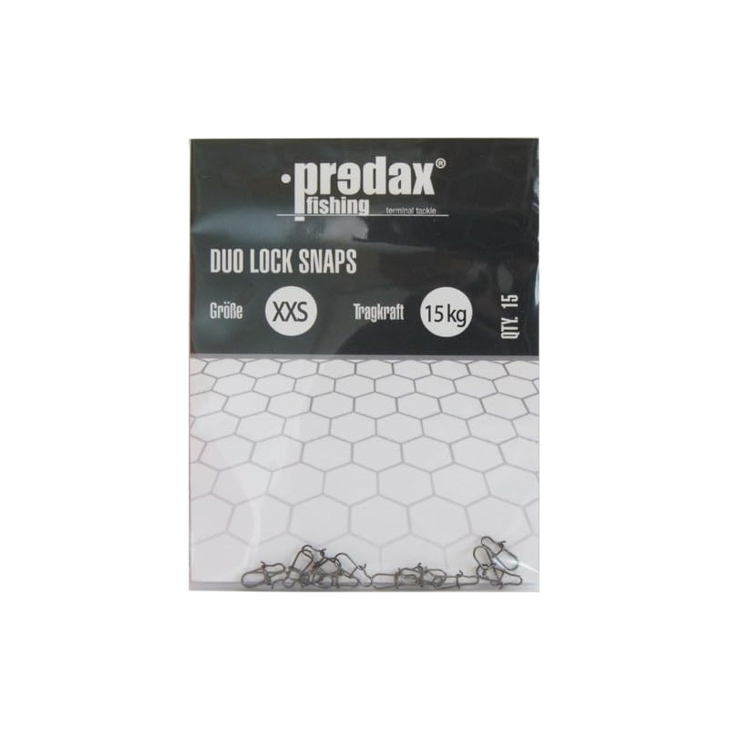 Predax Duo Lock Snap 15 Snaps Size / Load Capacity