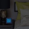 Equity 70913 Digital Blue Silicone Cube Alarm Clock with On-Demand