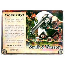 Old Hand Gun Protect Home Ad Fridge Magnet 2.5 x 3.5" 1YR Warranty!