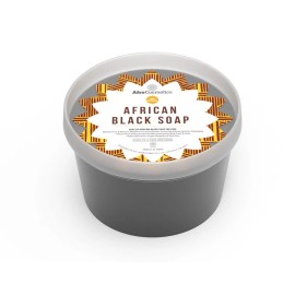 Pasta de jabón negro africano crudo orgánico puro para cuerpo y rostro