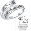 Anillo de plata de ley 925 con texto en inglés