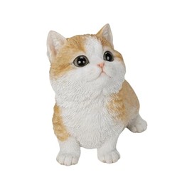 ウービア お座りマンチカン 茶ぶち 16×11×14㎝ 人形 フィギュア 置き物 アニマル 動物 ガーデン 装飾 ネコ H24087-1