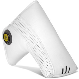 Craftsman Golf Simple White Blade Putter Headcover with Free Ball Marker