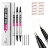 Pudaier 2 Pack 2 Fine Tip Eyebrow Pen, Waterproof Filling