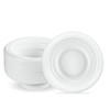 PLASTICPRO 100 PCS White Plastic Soup Bowls 12 oz Premium