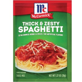 Mccormick Thick Zesty Spaghetti Sauce Seasoning Mix Pack Of 12 1.37 Ounce