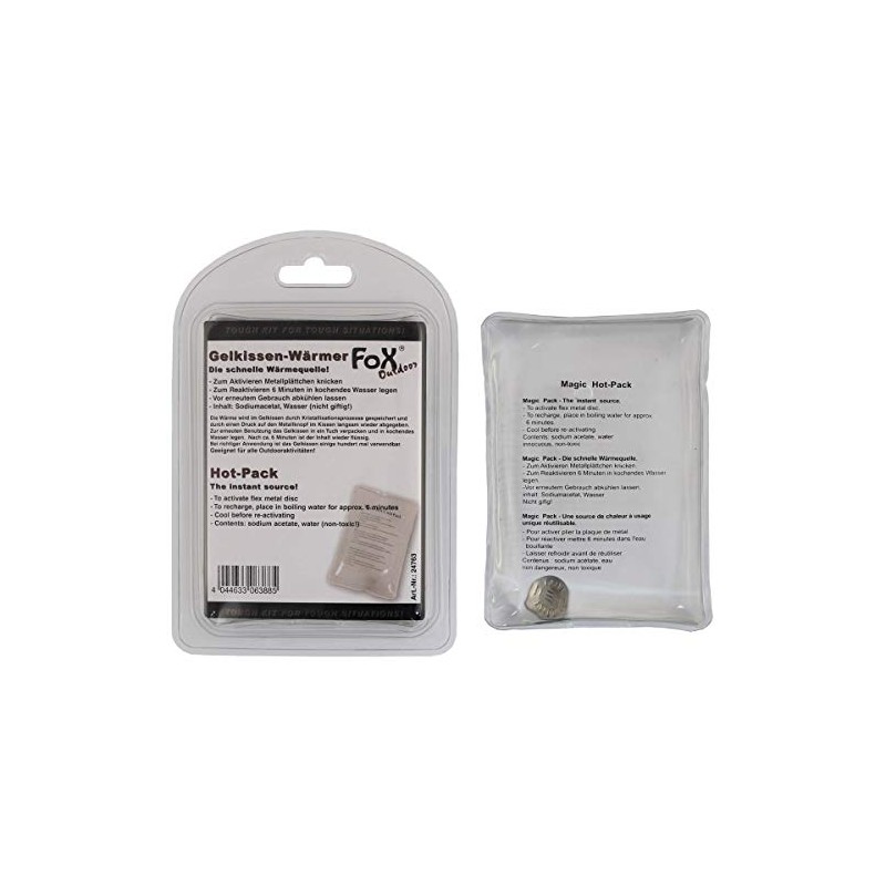 Hot-Pack Gelkissen-Wärmer, reaktivierbar, transparent