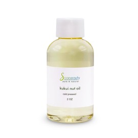 Soapeauty Kukui Nut Oil | 100% Pure & Natural | Cold Pressed | Moisturizing Oil for Skin, Hair, and Soap Making | 2 fl oz